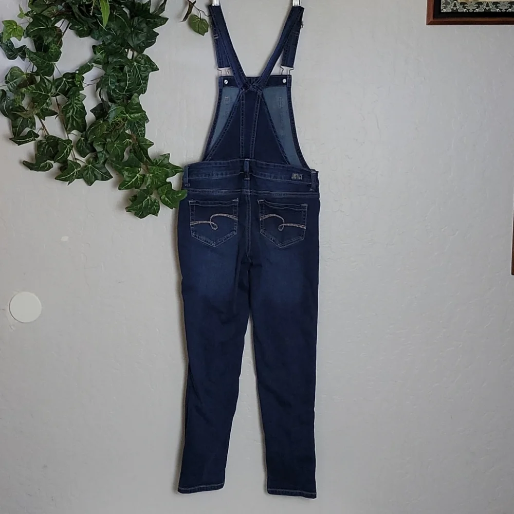 JUSTICE Overall Distressed Skinny Jeans 12